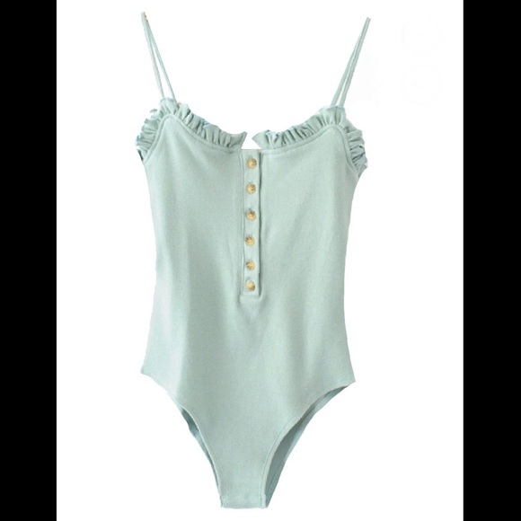 Goodnight Macaroon Kacie Ruffle Button Bodysuit - Picture 1 of 1